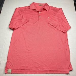 Peter Millar Performance Pique Polo Shirt Striped Short Sleeve Golf Top LARGE